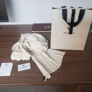 Black Goat Cashmere/Silk Plisse Shawl